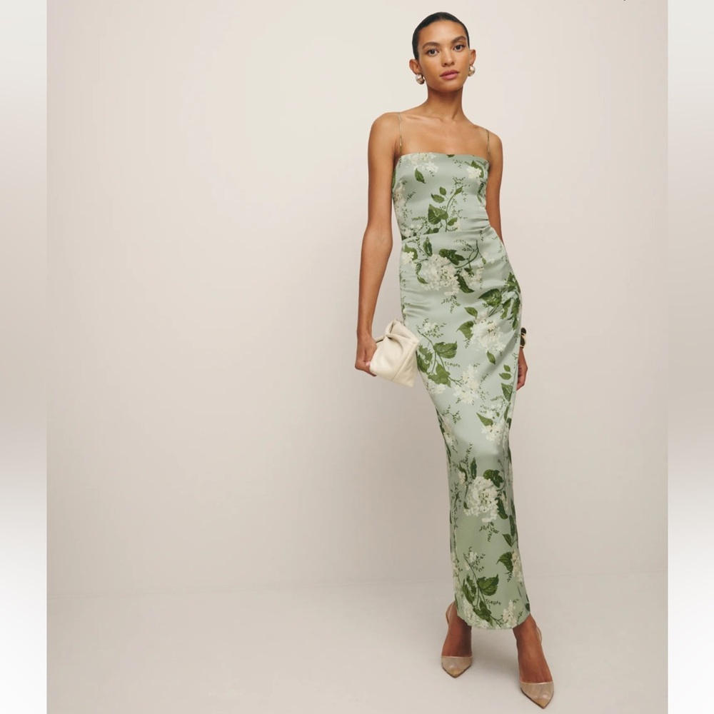 Reformation Frankie Silk Dress